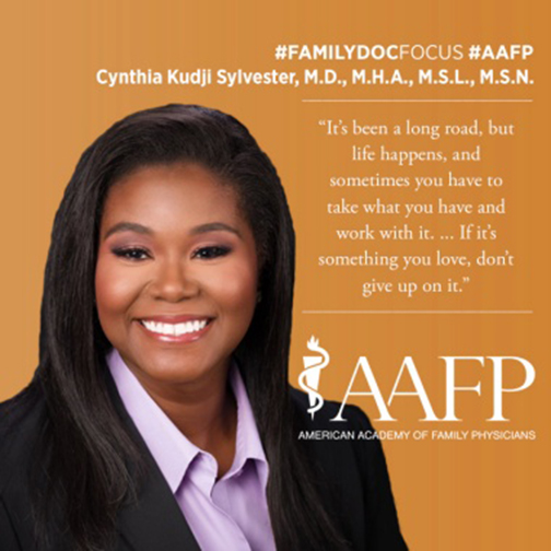 Dr. Cynthia Kudji Sylvester AAFP story